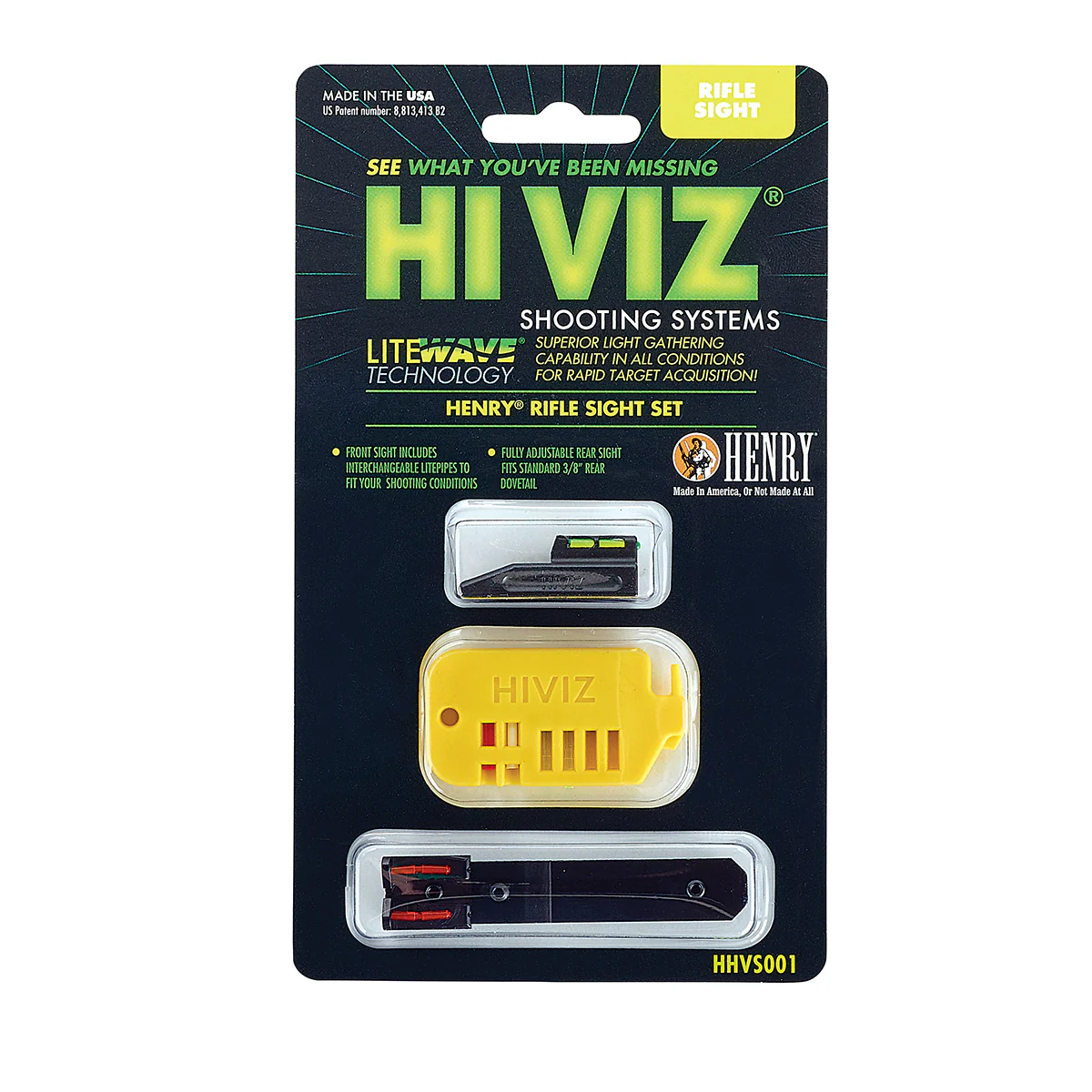 HIVIZ® Henry Classic Lever Action Fiber Optic Sight Set (H001 & H001V Series Only) - Image 2